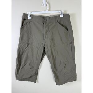 KUHL Green Mens 36 Shorts Stretch Nylon 8-Pocket 16" Inseam